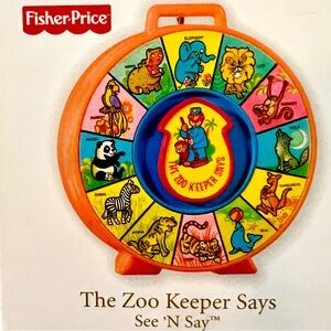 🐯 Hallmark Zoo Keeper Says See Say toy Fisher-Price ornament NIB magic 2010 tree